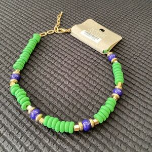 Blue Green Beaded Necklace